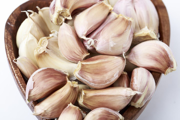 Fresh garlic isolated on white background. Raw garlic