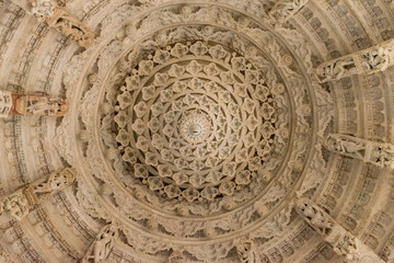 Ceiling of Jain Temple of Ranakpur, Rajasthan