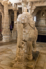 Elephant Statue in Jain Temple of Ranakpur, Rajasthan