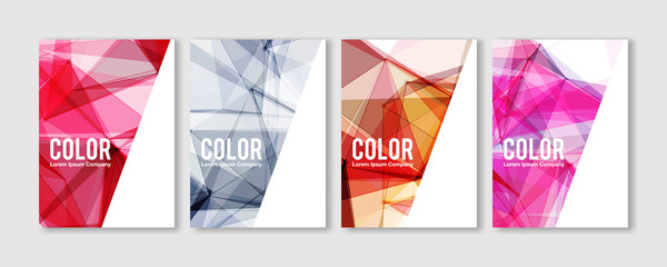 Abstract templates with colorful Geometric Polygons. Vector covers design. Future Poster template.