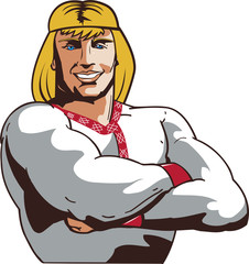  russian hero illustration