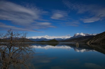 Clocher de Mediano sur le Cinca, Aragon, Espagne