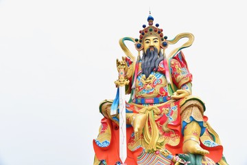 Statue of Xuan Tian Shang Di, a Taoist God, in Kaohsiung, Taiwan