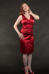 Redhead Fashion Model