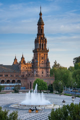 Seville, Andalusia, Spain - Plaza of Spain in Seville