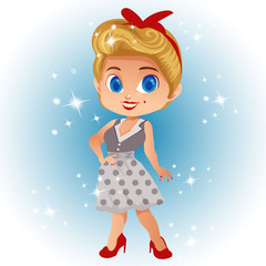 avatar cartoon with retro dress