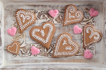 Gingerbread hearts.