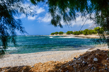 Fototapeta na wymiar Beautiful Falassarna beach on Crete island, Greece
