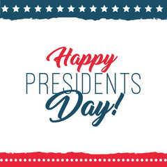 Happy presidents day label