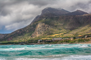 Beautiful Falassarna beach on Crete island, Greece