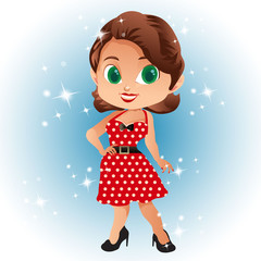 avatar cartoon with vintage fashion