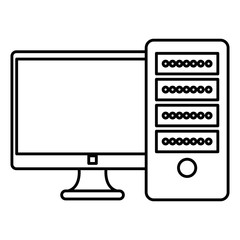 computer desktop isolated icon vector illustration design