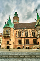 Fototapeta premium Old City Hall on Market Square in Wroclaw. Wroclaw, Lower Silesian, Poland.