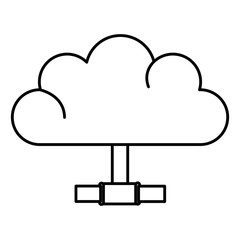 cloud computing isolated icon vector illustration design