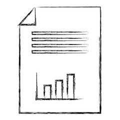 paper document with statistics vector illustration design