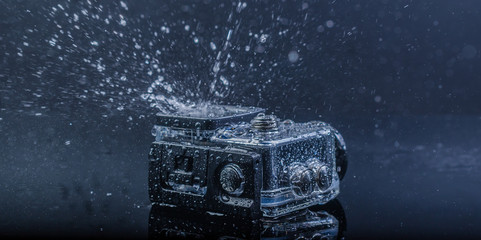 action camera in waterproof case