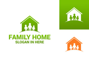Family Home Logo Template Design Vector, Emblem, Design Concept, Creative Symbol, Icon