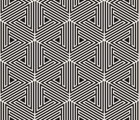 Vector seamless pattern. Modern stylish abstract texture. Repeating geometric tiling from striped elements
