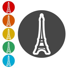 Paris Eiffel Tower Icon 