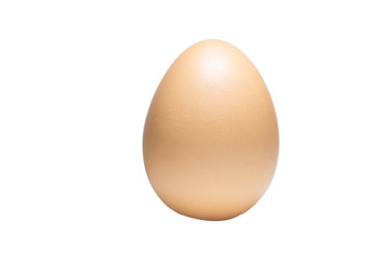One chicken eggs on a white background.