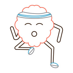 Obraz premium kawaii brain icon