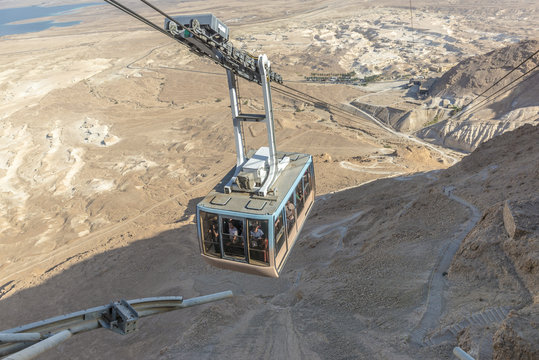 Funicular in Massada National Park Israel