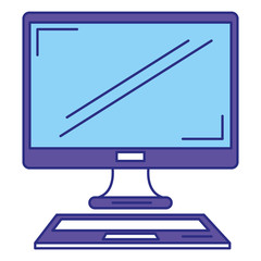 computer desktop isolated icon vector illustration design