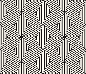 Vector seamless pattern. Modern stylish abstract texture. Repeating geometric tiling from striped elements..