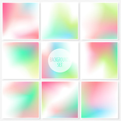 Obraz premium Blur backgrounds set smooth elegant colors pink green