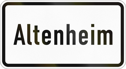 Supplementary road sign used in Germany - Retirement home