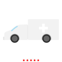 Emergency car icon Illustration color fill style
