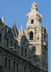 Fototapeta premium Tower of Klotild Palace in the centre of Budapest, Hungary