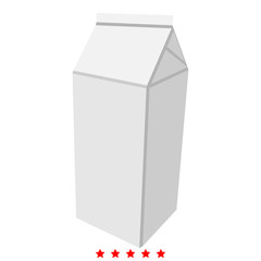 Package for milk icon Illustration color fill style