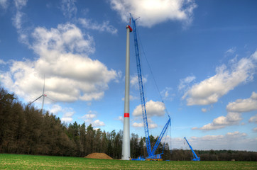 Windrad Baustelle