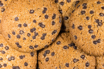 Background of the delicious chocolate chip cookies
