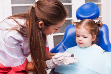 The boy in dental office