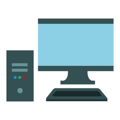 computer desktop isolated icon vector illustration design