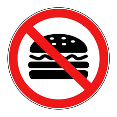 znak zakaz jedzenia - obrazy, fototapety, plakaty