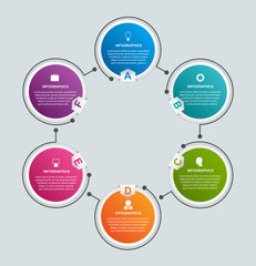 Abstract options infographics template. Infographics for business presentations or information banner.