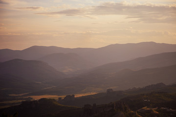 Sunset over the mountains