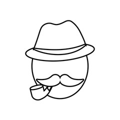 Obraz na płótnie Canvas man with mustache icon