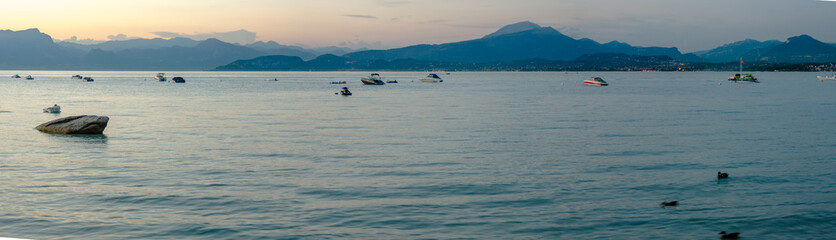 Panoramic view of lake garda