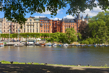 old town tipycal view in Stockholm