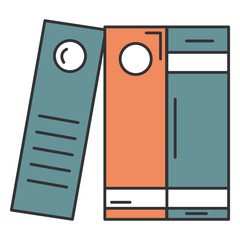 document organizer books icon vector illustration design
