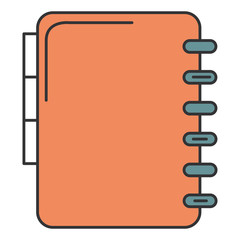 office notebook with tabs vector illustration design