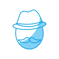 Obraz premium man with mustache icon