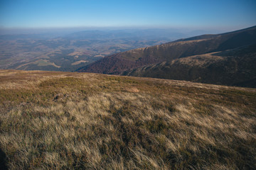 Pylypets mountains landscape in Carpathians Ukraine

