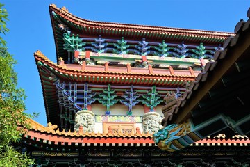 Tian Tan Kloster Tempel in Lantau in Hong Kong in China 
