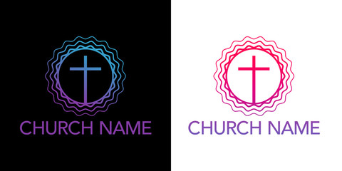 Template christian logo, emblem for school, college, seminary, church, organization