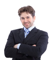 in full growth. portrait of a successful businessman